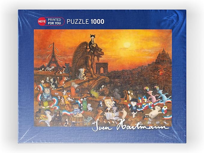 MyPuzzle Cats in Paris - Sven Hartmann - Premium 1000 Piece Jigsaw Puzzle for Adults
