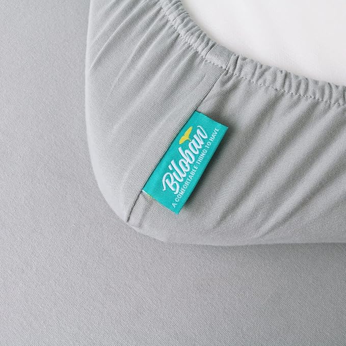 Bassinet Sheets Compatible with YADAQE, Li'l Pengyu, Miclassic, Milliard, TCBunny and Evolur Stellar Bedside Bassinet, 100% Cotton, 2 Pack, Ultra Soft Bassinet Sheet for Baby, Gray