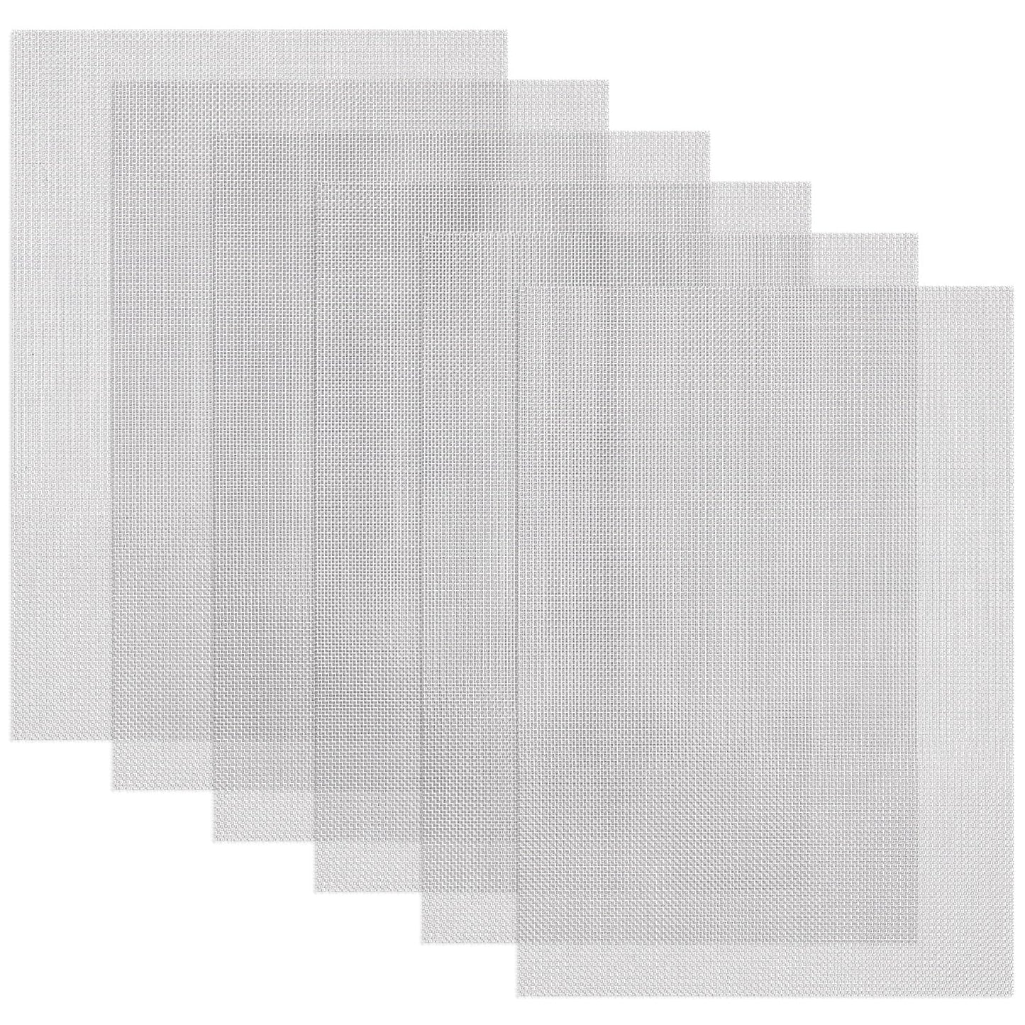 304 Stainless Steel Wire Mesh Screen, 6 Pack 11.8 x 8.2 inch Metal Mesh Screen for DIY Projects, Cages, Vents, Garden, Window Screens, and Filter Mesh
