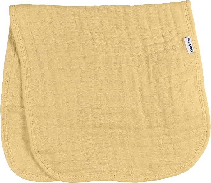 Gerber Baby Unisex Muslin Burp Cloths 6-Pack, Multi Rainbow, Large Size 20" x 10"