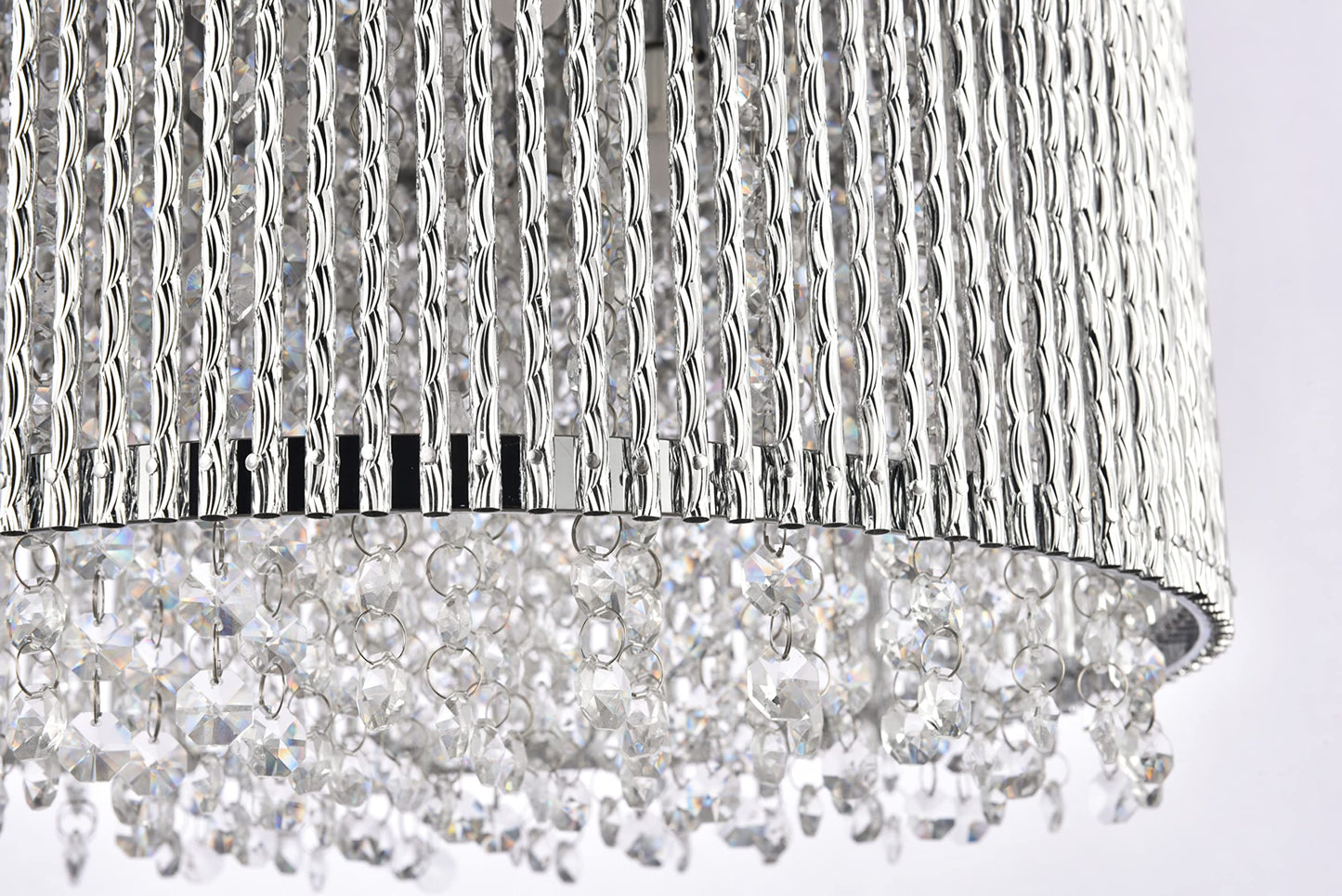 Elegant Lighting Influx Ten Light Pendant - Silver, Model V2092D16C/Rc