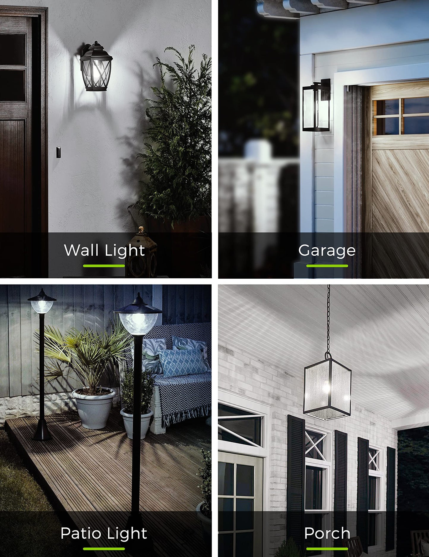 L Lohas Led Dusk To Dawn Sensor Light Bulbs, 12W A19, 5000K Daylight White, Auto-On/Off, E26 Base, 2 Pack