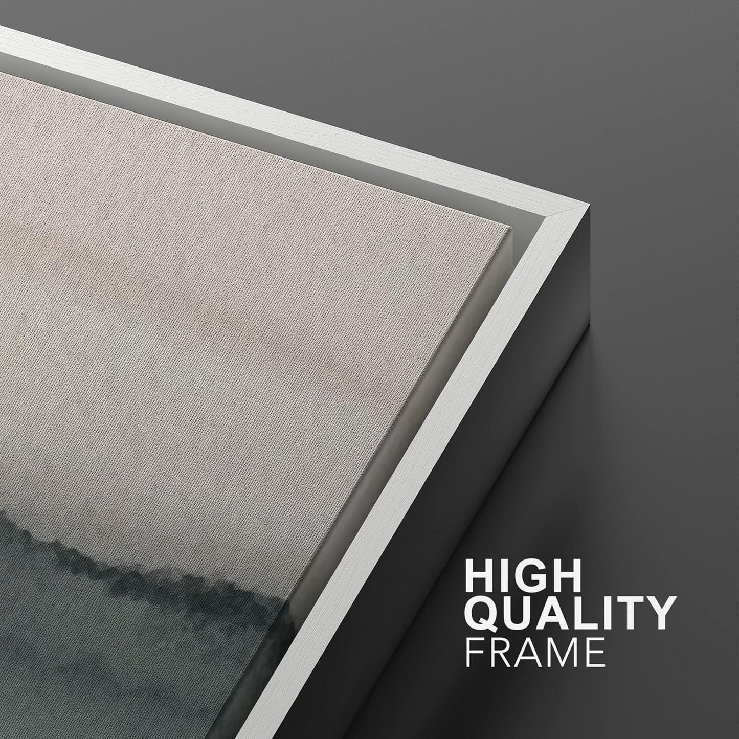 SIGNWIN Framed Canvas Print Wall Art Set Duotone Gray Pastel Landscape Abstract Shapes Illustration Modern Art Decorative Nordic Chic Relax/Zen for Living Room, Bedroom, Office - 24"x36"x2 White