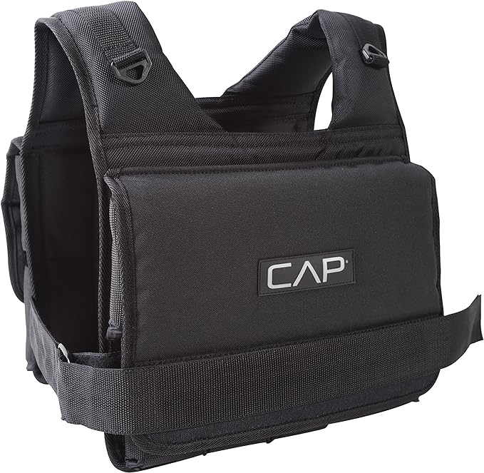 CAP Barbell Adjustable Weighted Vest | 20-150 lbs | Heavy-Duty Workout Vest with Removable Iron Weights for Strength Train...