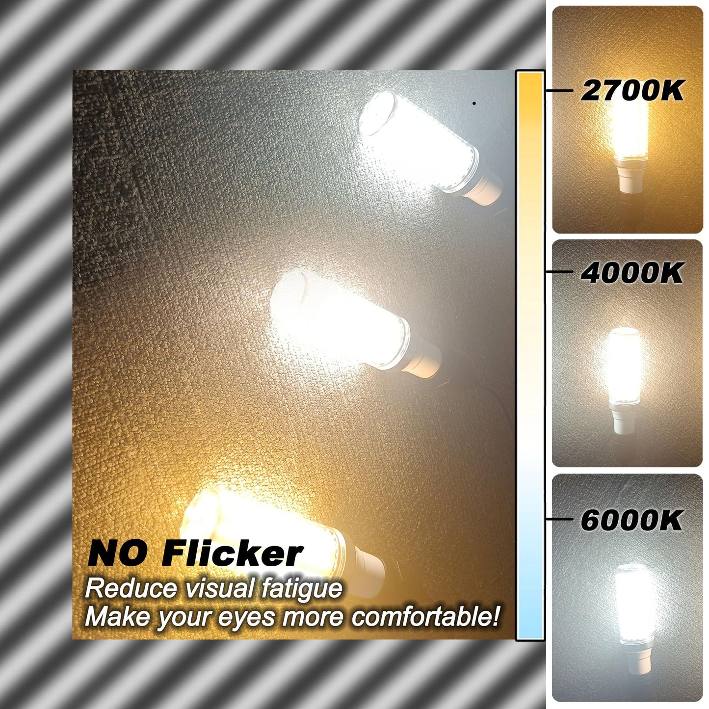 Big 1.57X 4.92Inch  E26 Led Corn Light Bulb 150W Equivalent 2200 Lm 6000K Cool Daylight Bright 15W E27 Medium Base Non-Dimmable Candelabra Ceiling Fan Corn Lighting For Home Garage Warehouse 5Pack