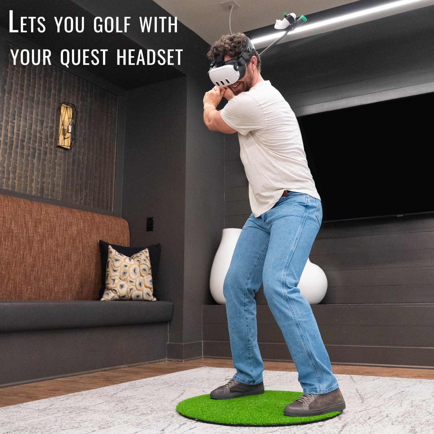 DeadEyeVR - DriVR Elite - Golf Club for Quest 2, 3, and Pro - Realistic VR Golf Simulator Handle - Adjustable Weighted VR Golf Club Grip for Enhanced Play