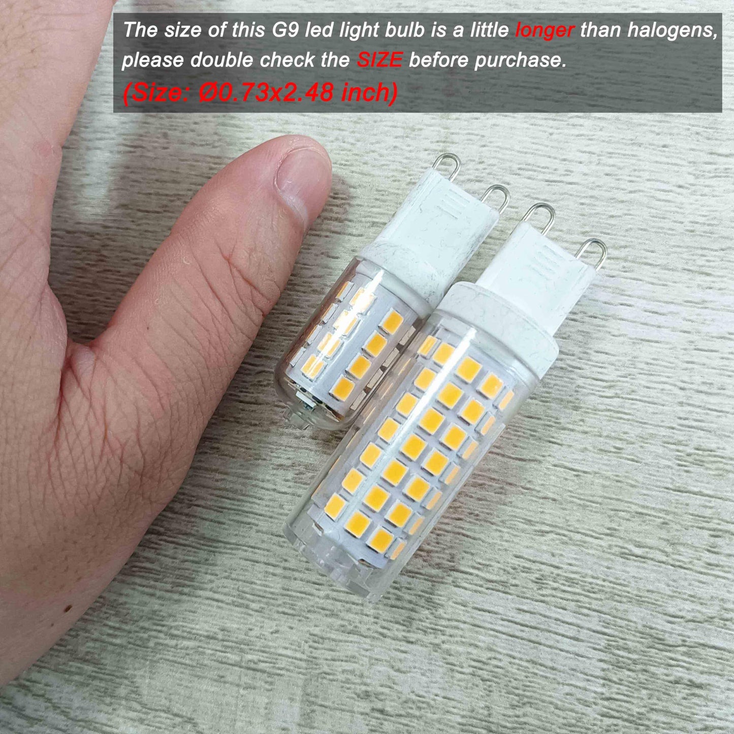 Ziomitus G9 Dimmable Led Bulbs 6W 4000K Natural White, 600Lm, 5-Pack, Halogen Replacement For Chandelier Lighting