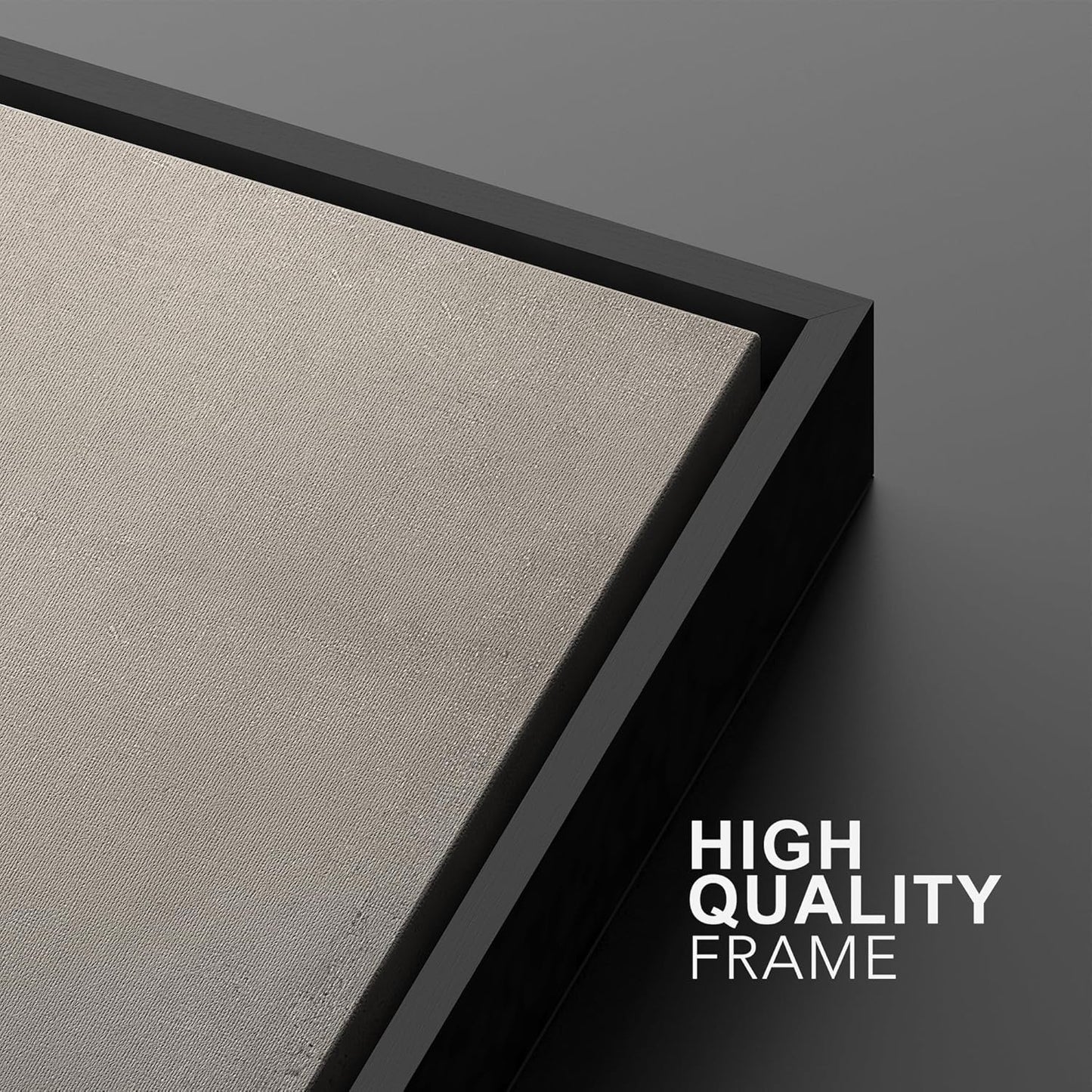 SIGNWIN Framed Canvas Print Wall Art Beige Gray Paint Strokes Abstract Grunge Landscape Prints Modern Art Minimalist Neutral Decor for Living Room, Bedroom, Office - 24"x36"x2 Black
