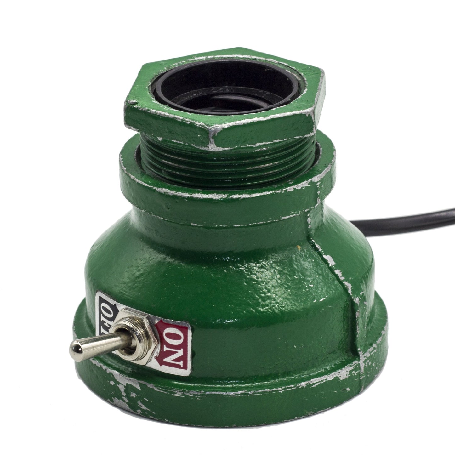 Y-Nut Loft Style Lamp, Steampunk Industrial Design, Dimmable, Metal, Green, Model QTF-T01-GRN