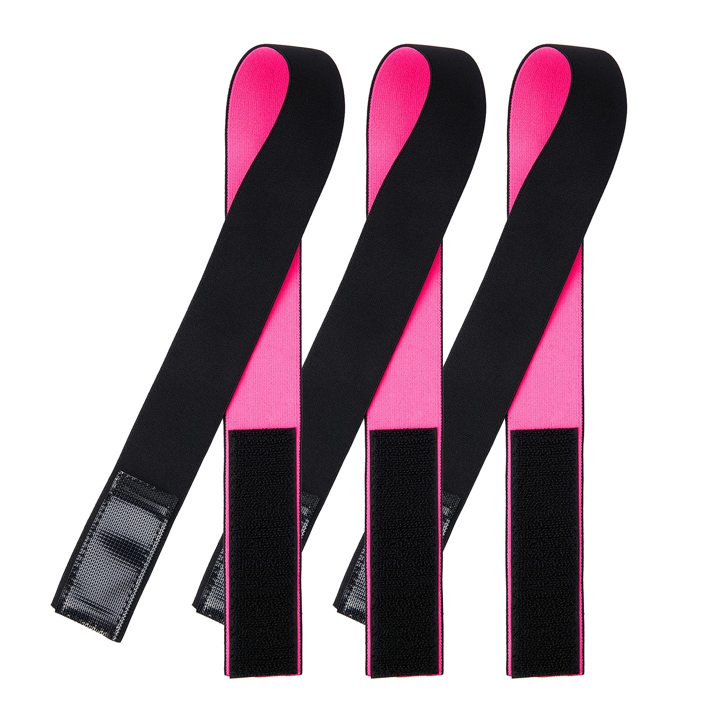 Mifeloy 3Pcs Wig Grip Bands - Lace Melting, Baby Hair Control, Pink & Black, Silk, 15cm Length