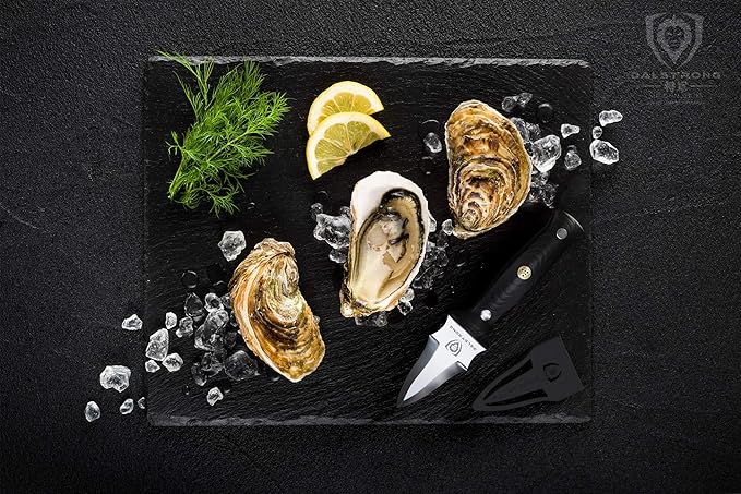 Dalstrong Professional Oyster Knife - 3.5 inch - Shogun Series Elite - Clam and Shellfish Shucking Knife - Japanese AUS-10V Super Steel - G10 Handle - Cooking Fish Kitchen Knife - Sheath Included