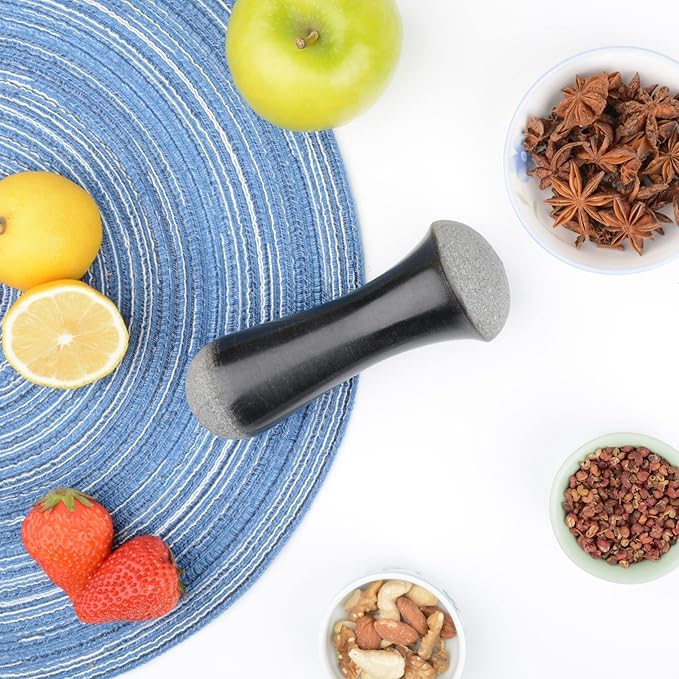 Tianman Granite Replacement Pestle 5.9" Length Polished, Use Pestle on Both Ends (Only Pestle Mortar Not Included) (Granite Polished)