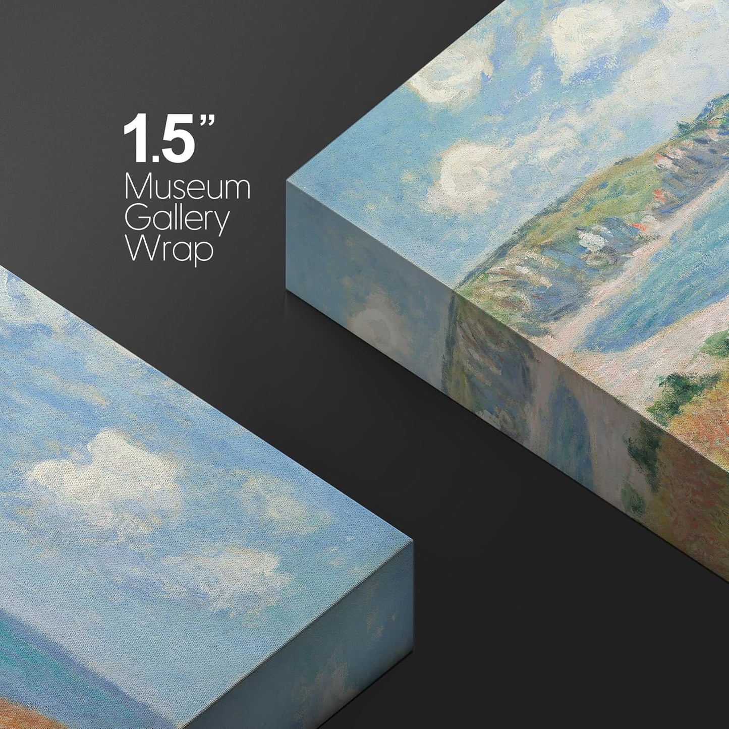 wall26 Path Through The Corn at Pourville by Claude Monet Giclee Canvas Prints Wrapped Gallery Wall Art | Stretched and Framed Ready to Hang - 32" x 48"