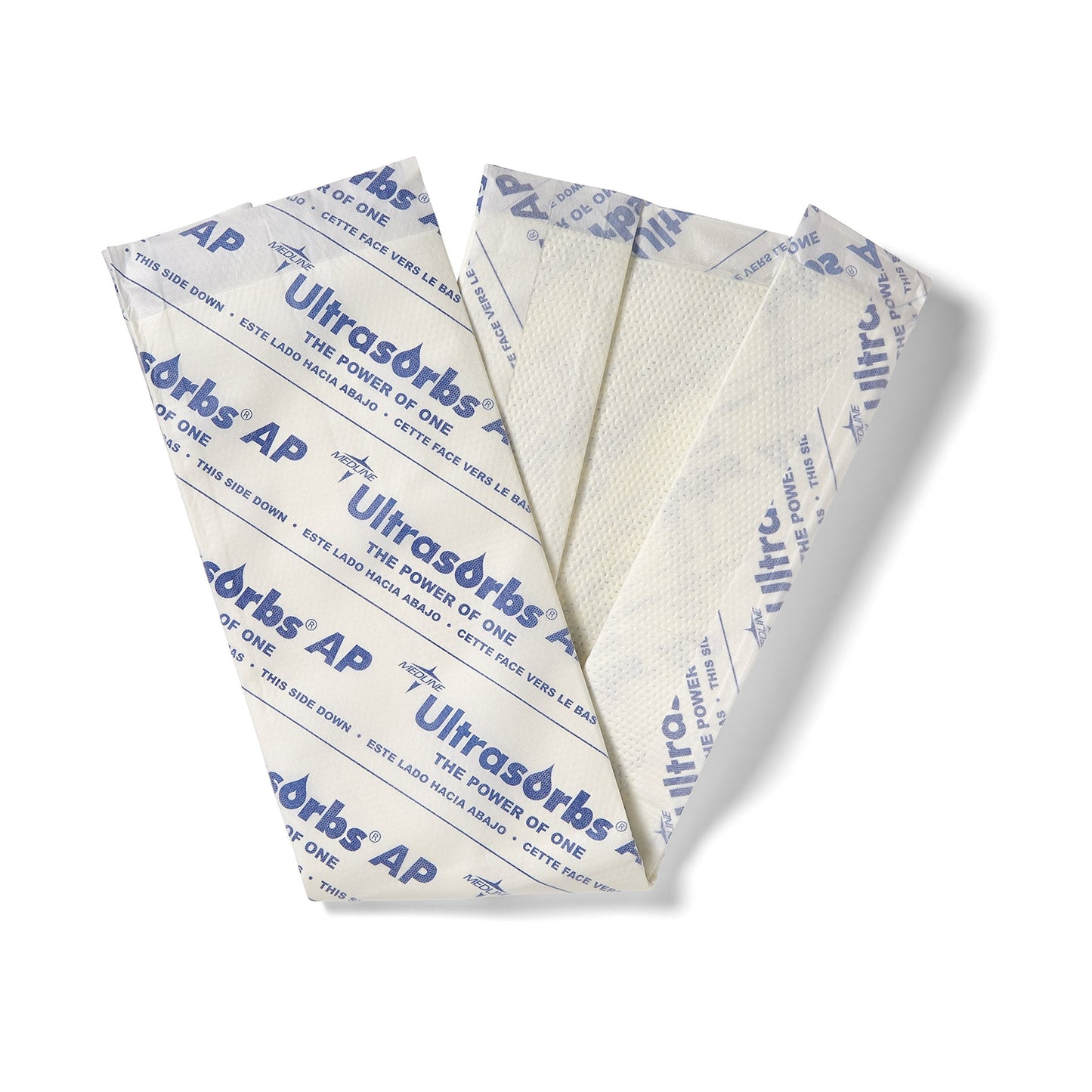 Medline Ultrasorbs Advanced+ Premium Underpads with Polymer for Superior Leak Protection, 300 lb Weight Capacity, 23x36 Inches, 10 Count