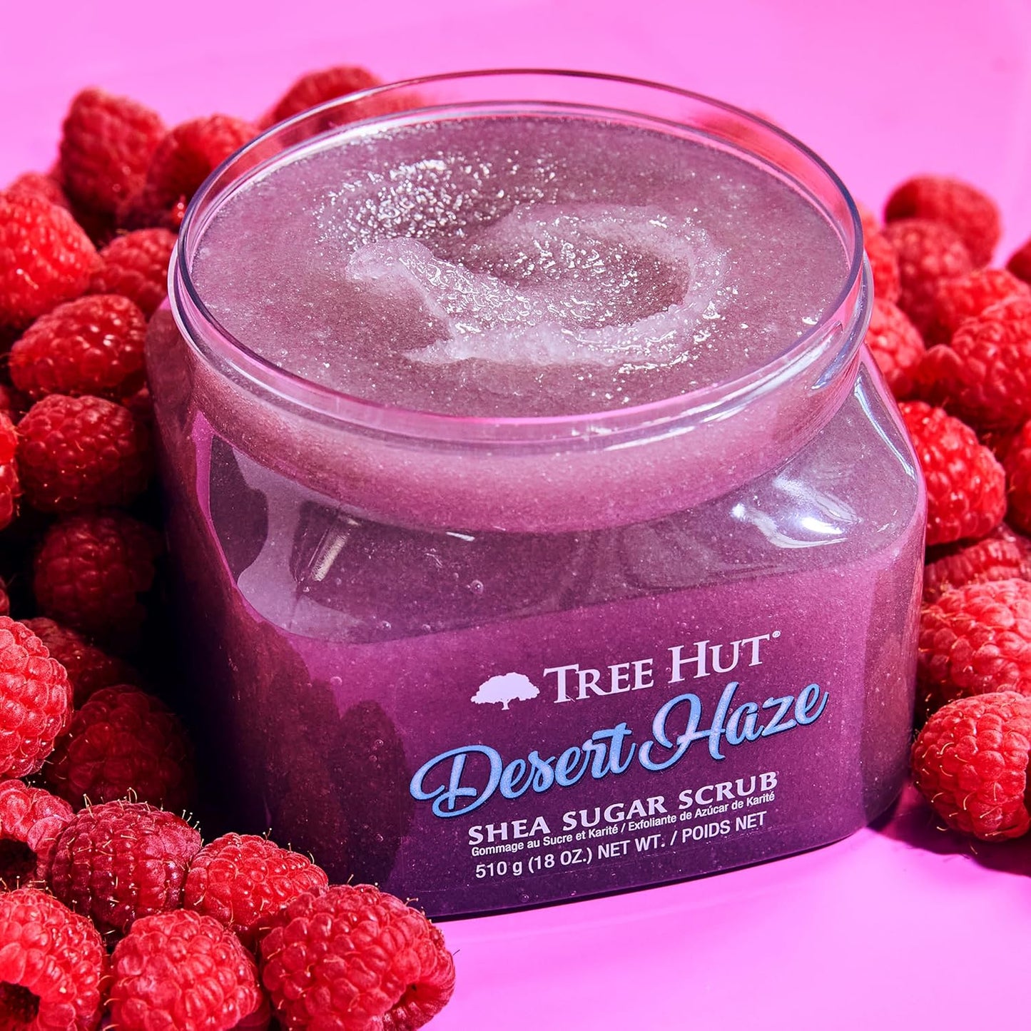 Tree Hut Desert Haze Shea Sugar Scrub | Exfoliating Body Scrub Removes Dead, Dry Skin for a Soft & Hydrated Feel | Nourishing Essential Body Care | 18 fl oz.