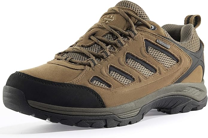 wantdo Men's Waterproof Low Cut Hiking Shoes Wide Breathable Slip Resistant Trial Hiking Shoes Mountain Biking Outdoor Wor...