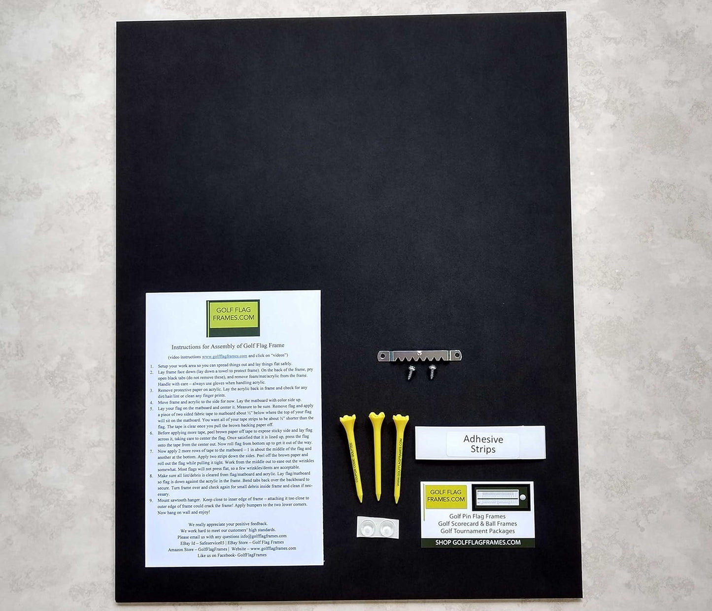 9x13 Brown Golf Scorecard Frame, Moulding brn-001, New Fairway Green Mat (Holds Approx. 6"x8" Vertical Card; Card not Included