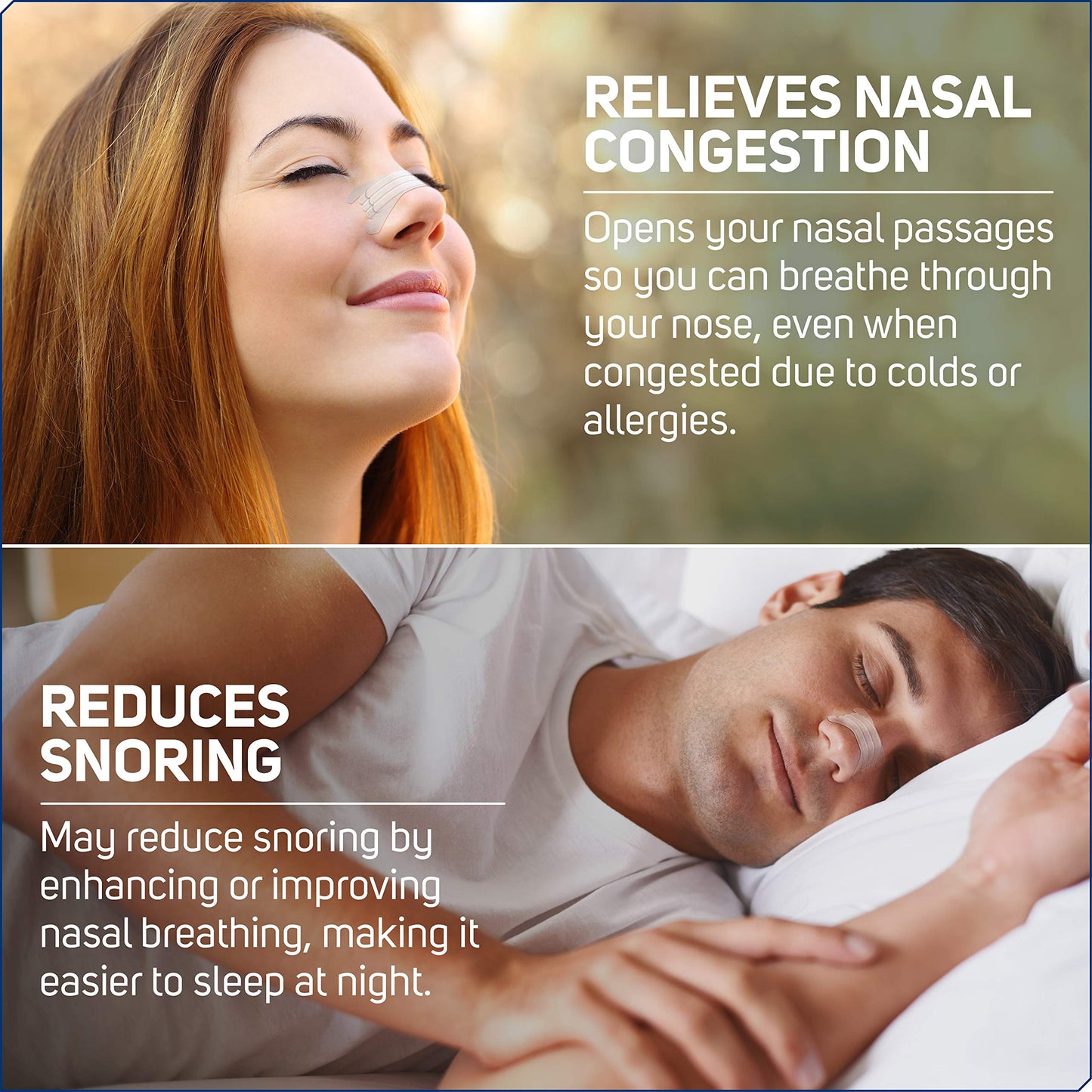 Clear Passage Nasal Strips Extra Strength, Tan, 100 Count | Works Instantly to Improve Sleep, Reduce Snoring, & Relieve Nasal Congestion Due to Colds & Allergies