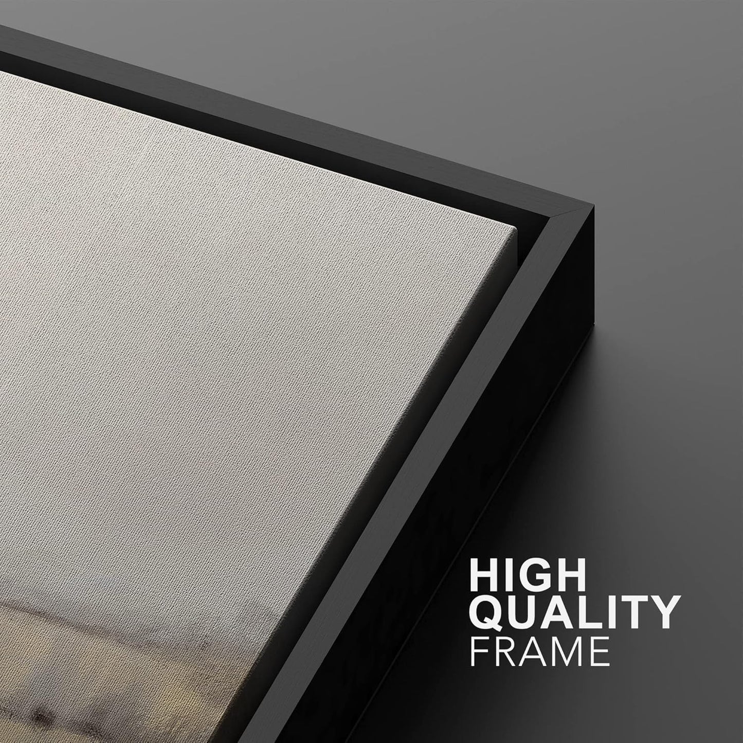 SIGNWIN Framed Canvas Print Wall Art Set Grunge Duotone Tan Landscape Abstract Shapes Illustration Modern Art Decorative Nordic Chic Relax/Zen for Living Room, Bedroom, Office - 16"x24"x2 Black