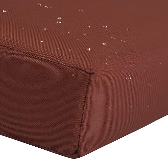 Classic Accessories Ravenna Water-Resistant 22 x 21 x 3 Inch Patio Seat Cushion, Spice, Chair Seat Cushion