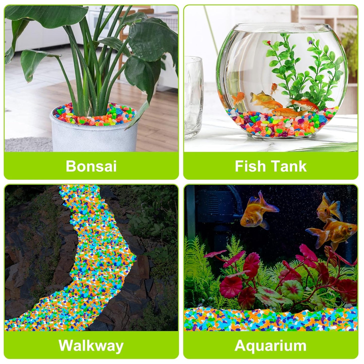 200pc Glow Stones Glow in The Dark Rocks Outdoor Decorative Stones Glow in Dark Pebbles Luminous Stones for Walkway Glowing Rocks for Garden Yard Aquarium Patio Lawn,Color