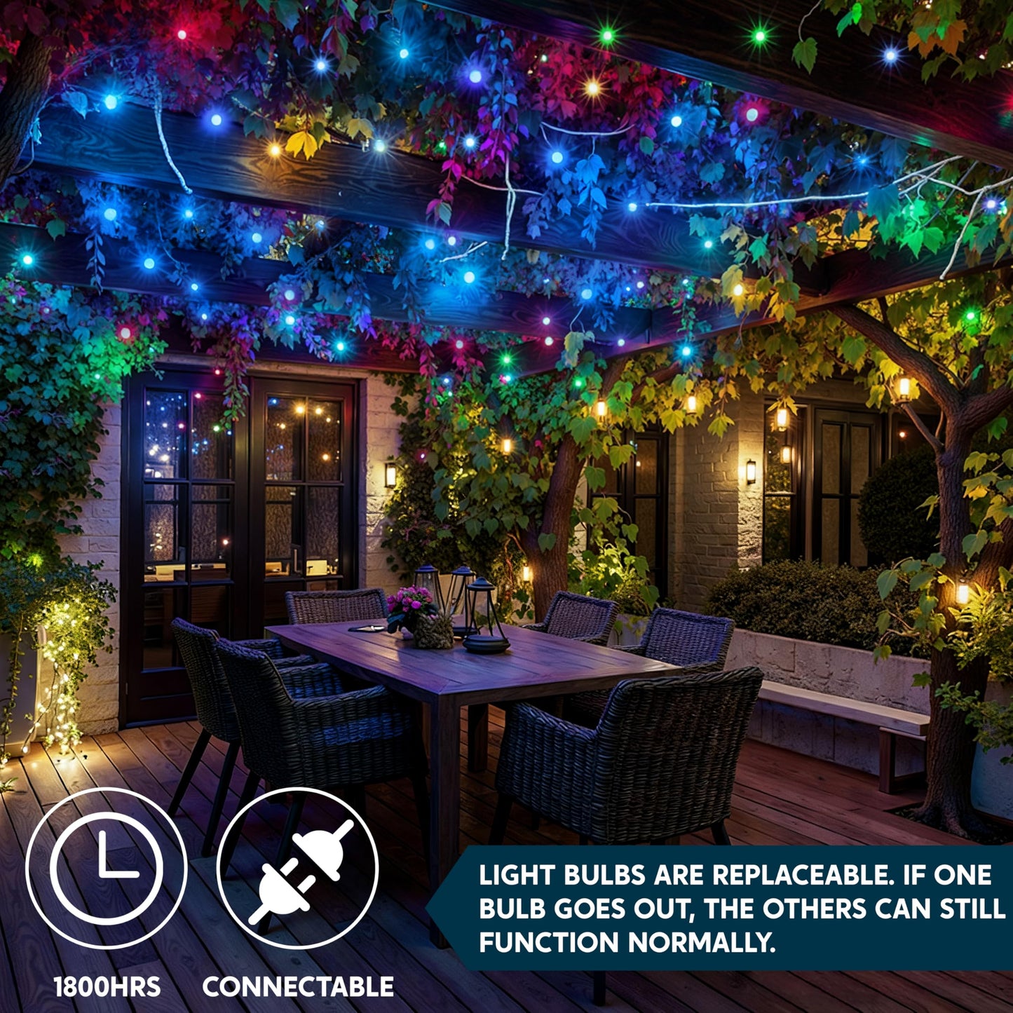Joiedomi Christmas Lights Outdoor 100 Count Blue Christmas Tree Lights Indoor 21.4Ft String Xmas Decorations For Dorm Classroom Bedroom Holiday Wedding Party White Wire