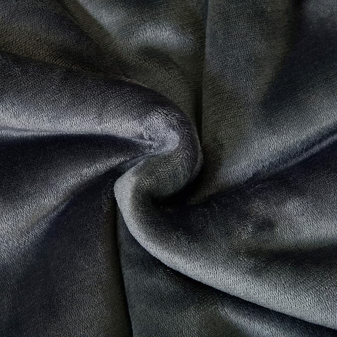 SOCHOW Sherpa Fleece Throw Blanket, Reversible Super Soft Luxurious Plush Blanket Throw Size, Dark Grey, 50"x60"