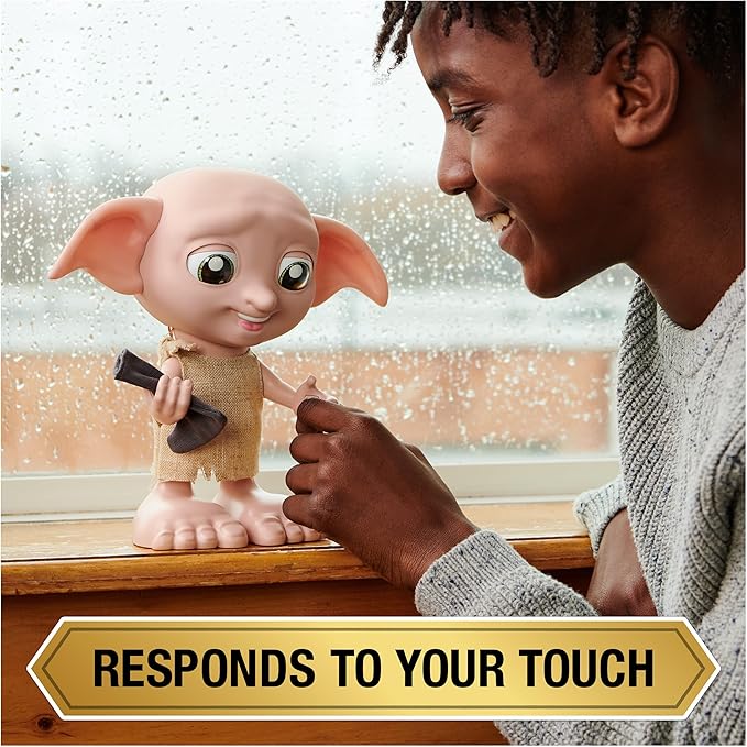 Wizarding World Harry Potter, Interactive Magical Dobby Elf Doll with Sock, over 30 Sounds & Phrases, 8.5-inch, Kids Toys for Ages 6 and up