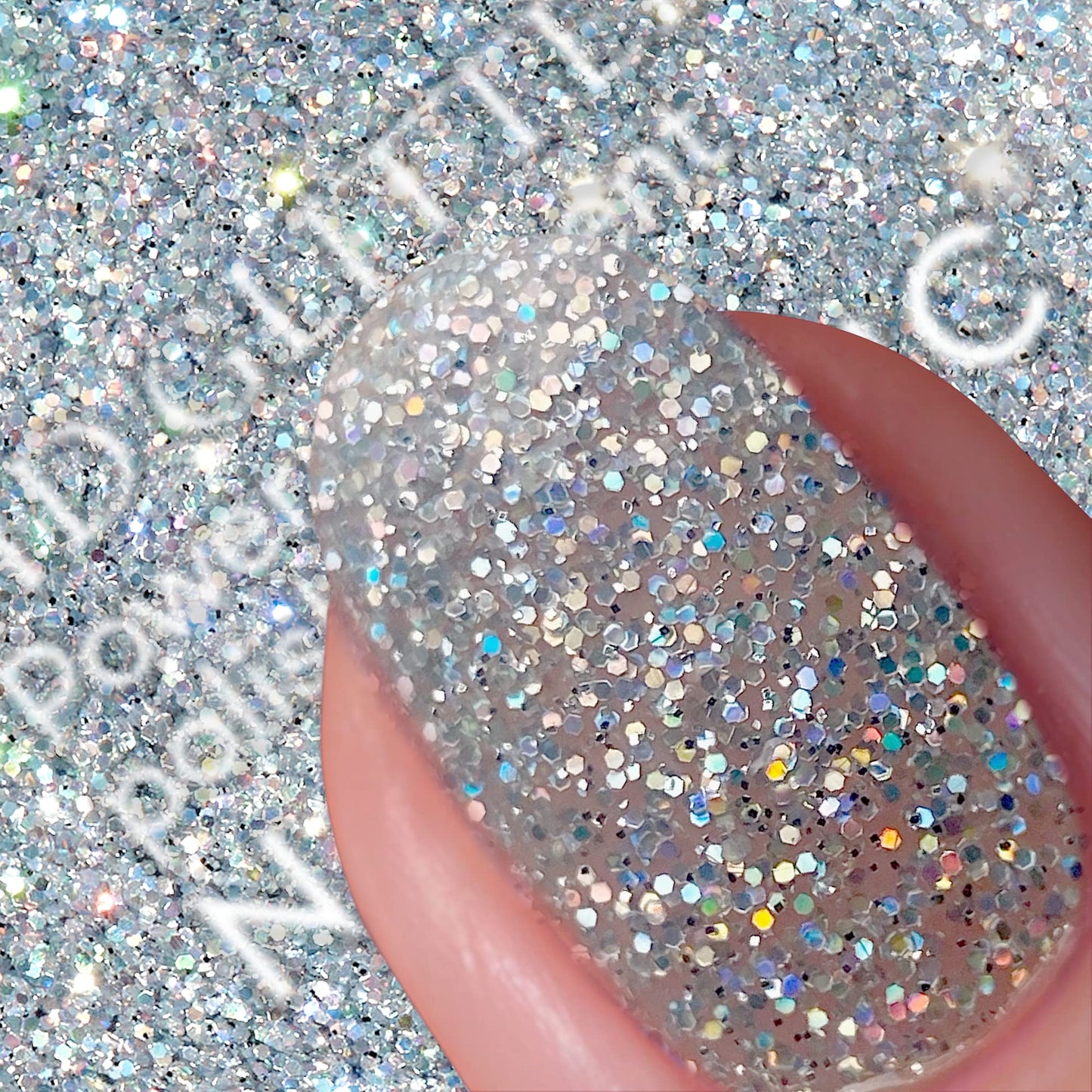 Nails.INC HD Glitter Ring Light Ready Nail Polish