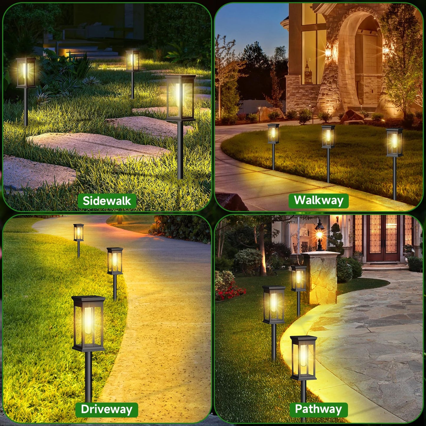 Niows Solar Pathway Lights Outdoor Waterproof - 12 Pack Bright Solar Powered Garden Lights With Auto On/Off  Ip65 Led Landscape Lighting For Walkway Patio Lawn Yard Decor