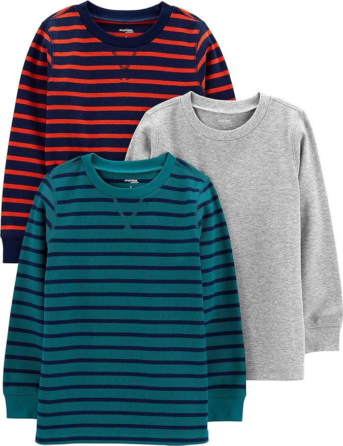 Simple Joys by Carter's Boys 3-Pack Thermal Long Sleeve Shirts