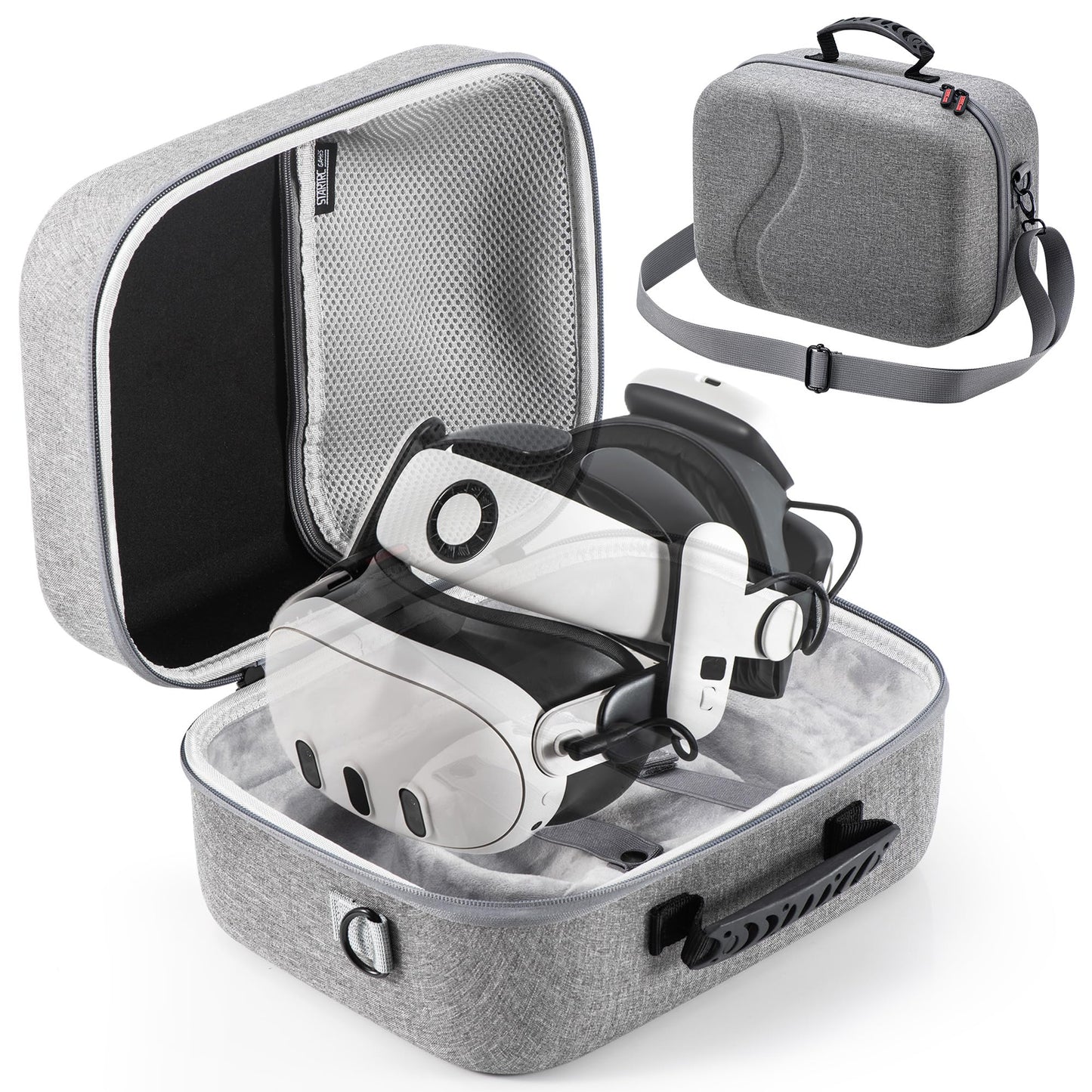 Upgraded Carrying Case for Meta Quest 3, Large Travel Case Compatible with BOBOVR S3 Pro/KIWI Design Battery Head Strap and Other Accessories, Hard Shell Travel Bag for Oculus Quest 3