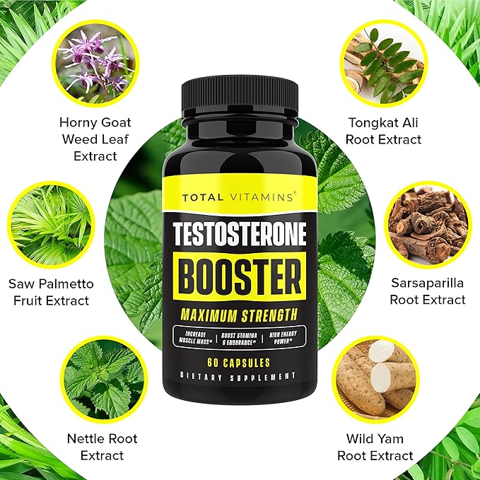 Testosterone Booster - Testosterone Supplement for Men - Male Enhancing Supplements - Testosterone Booster for Men Alpha Pills for Test Boost Max Muscle Growth, Libido, Energy, and Stamina Pills