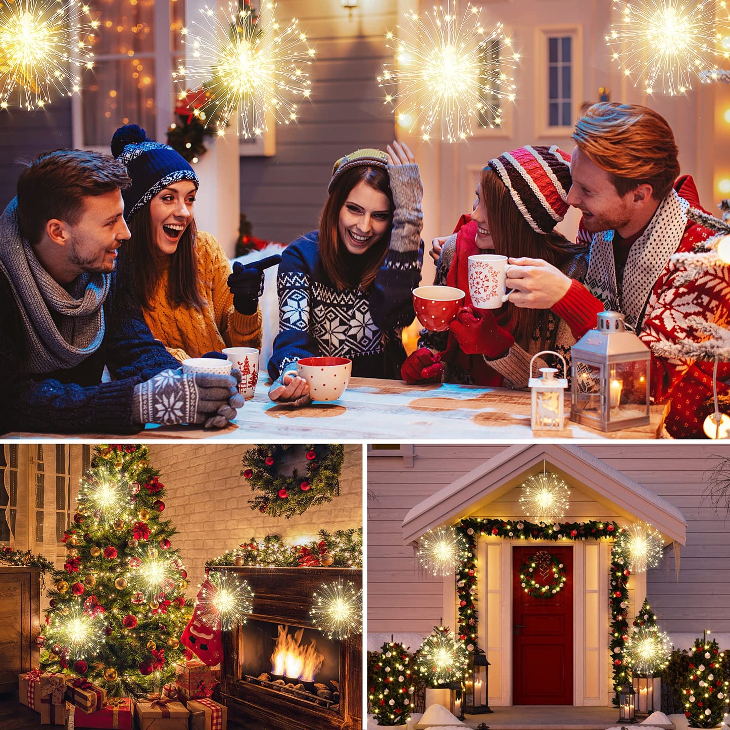 Techip 120LED Copper Wire Fairy Lights, Warm White, Battery Operated, with Remote Timer, Model LH-BOM-YHD120, for Indoor/Outdoor Use
