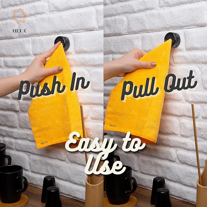 HEFA Kitchen Towel Hooks, 8 Pack Eco Dish Holder, Hand Towel Organization Gadgets