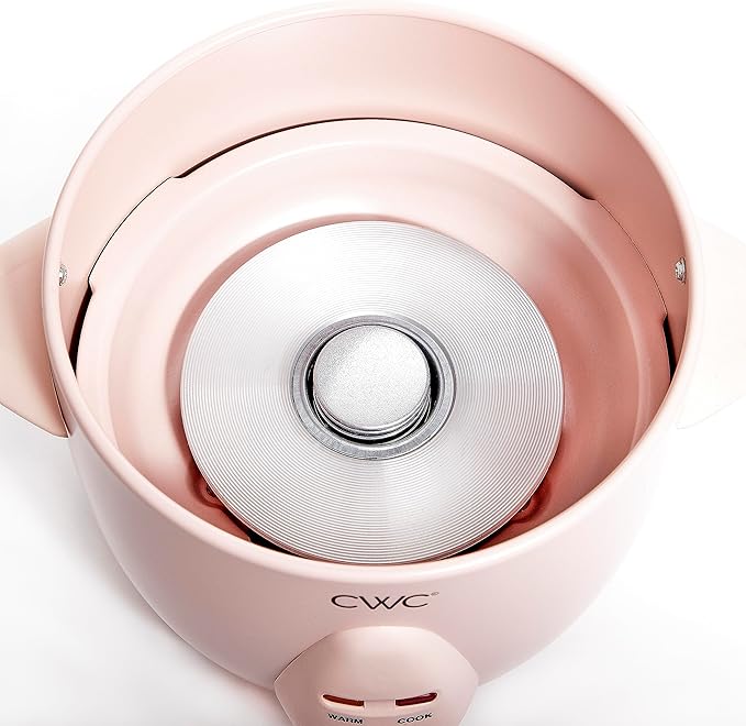 COOK WITH COLOR 6 Cup Rice Cooker 300W - Effortless Cooking and Perfectly, Cooks 3 Cups of Raw Rice for 6 Cups of Cooked Rice, Pink