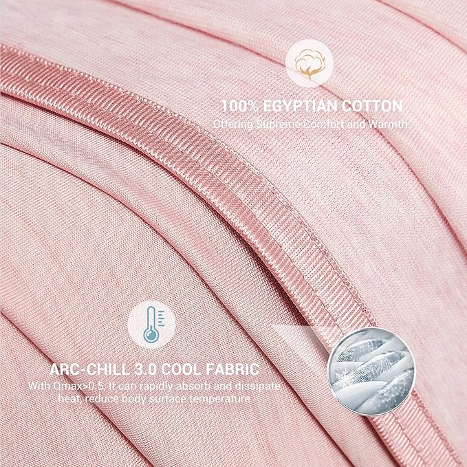 Elegear Revolutionary Cooling Blanket Twin, Absorbs Heat to Keep Body Cool for Night Sweats, Arc-Chill 3.0 Cool Fiber Q-Max>0.5 for Hot Sleepers, Lightweight Summer Cold Blankets for Sleeping, Pink