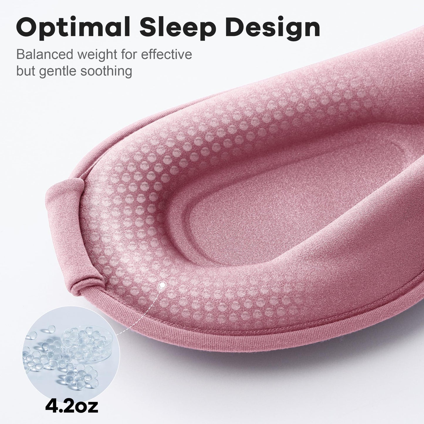 Weighted Eye Mask for Sleeping 2 Pack: Gentle Pressure Blackout Sleep Mask - Zero Eye Pressure Lash Extension Eye Covers Women Men - Airplane Travel Essentials, Memory Foam, Black Pink
