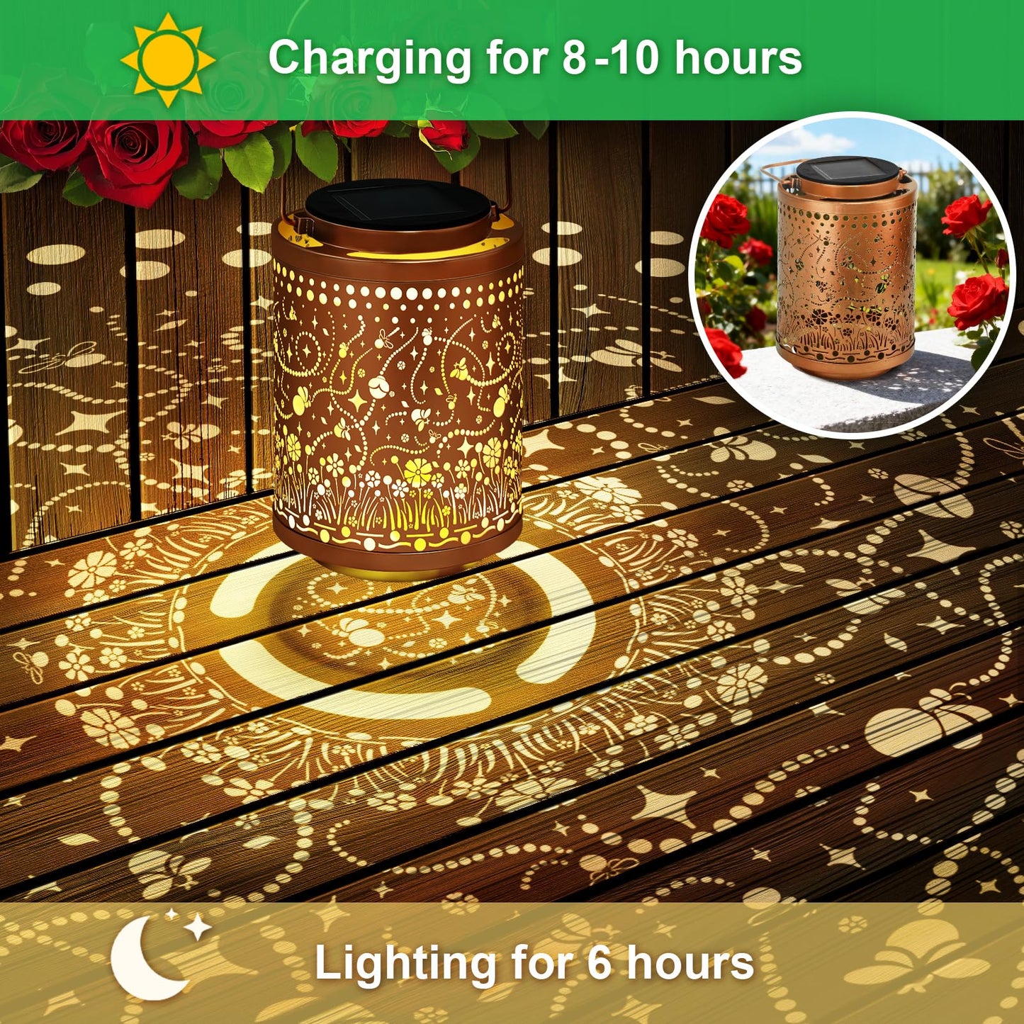 Birthday Gifts For Women Mom Grandma  Firefly Gardening Gifts For Women  Solar Lantern Outdoor Waterproof Garden Decor Hanging Solar Lights Yard Decorations Outdoor  Backyard  Patio