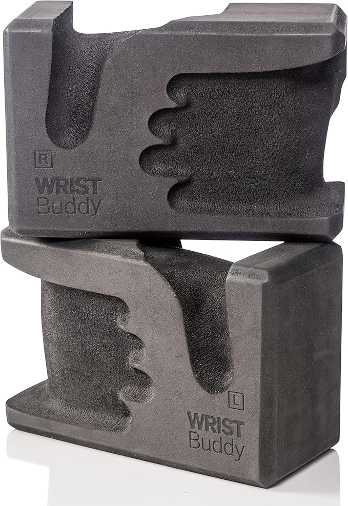 WRISTBuddy® Yoga Blocks 2-Pack (Left + Right) — Ergonomic, Hand-Shaped EVA Blocks for Wrist Relief & Better Grip | Doctor-...