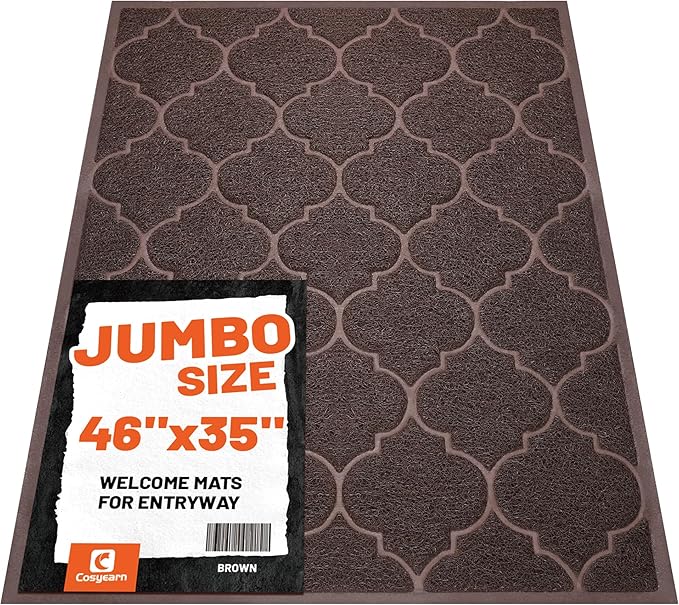 Cosyearn Door Mat, Front Door Mat, 46x35, Welcome Mats for Entryway,Garage,High Traffic Areas, Jumbo Size, Doormat Entranc...