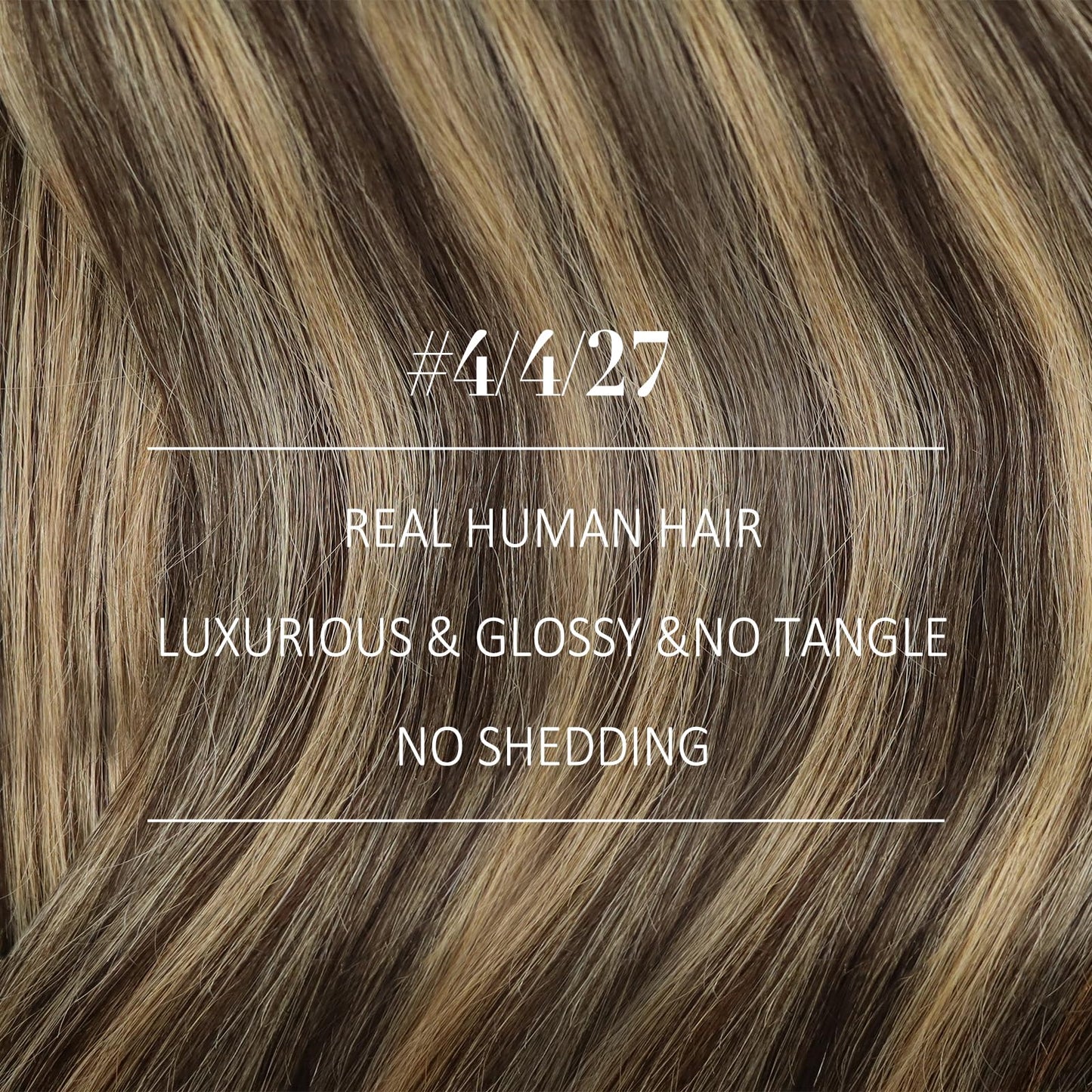 YoungSee 135g Clip in Extensions Real Human Hair Brown Balayage Clip in Real Hair Extensions Balayage Chocolate Brown Mix Carame