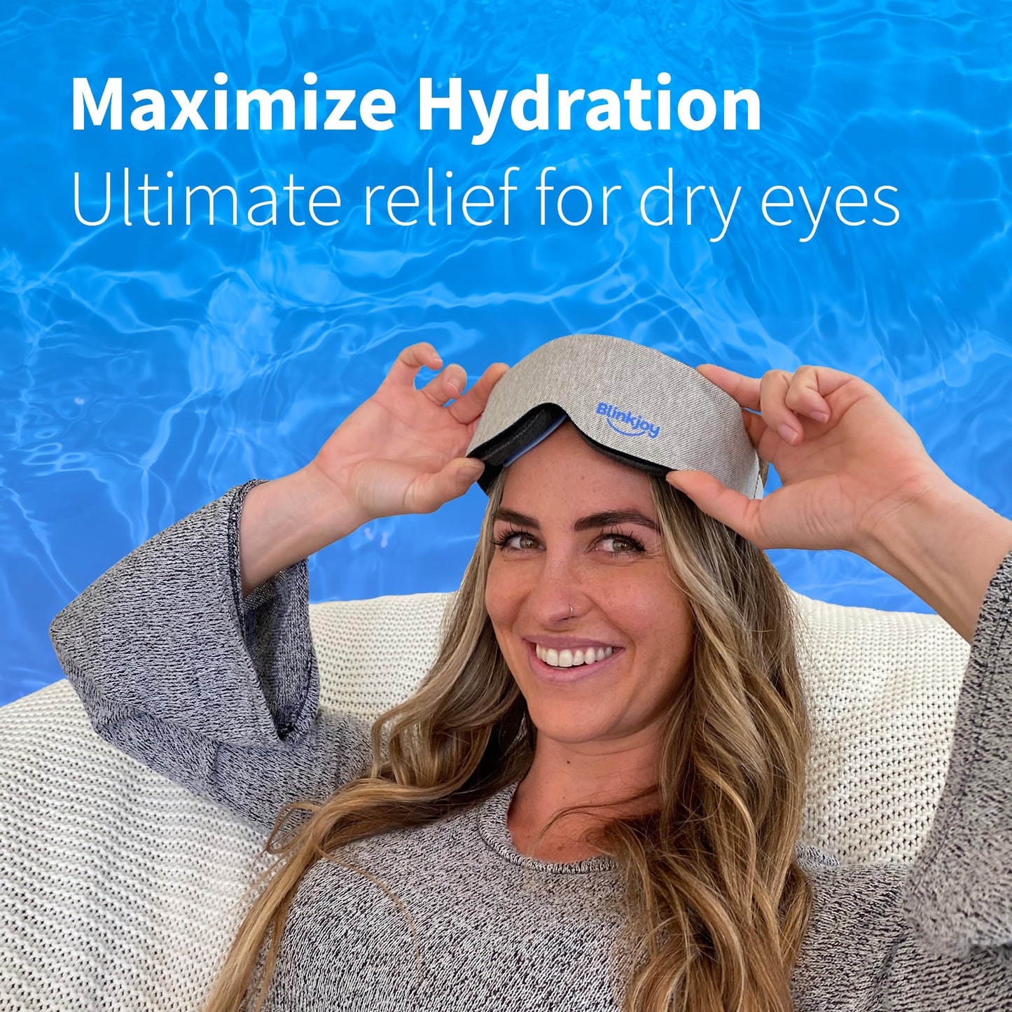 Blinkjoy Hydrating Sleep Mask for Dry Eye Relief – Moisture-Sealing Blackout Eye Mask Protects from Dust & Drafts, Preserves Eye Drops & Ointment, Lightweight (1st Gen)