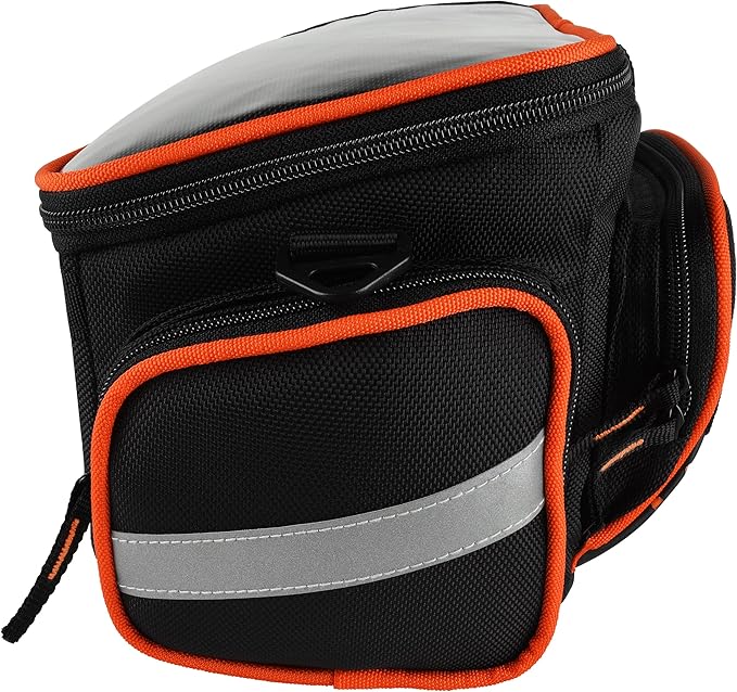 Ibera Bike Handlebar Bag for Camera Equipment, Clip-on Quick Release Bicycle Bag with Rain Cover and Map Sleeve, Medium (IB-HB4)