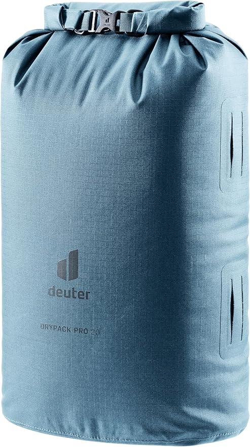 Deuter Drypack Pro 20L, Waterproof 20-Liter Storage Pack Sack for Trekking, Hiking, Bikepacking & Mountain Climbing - Atlantic