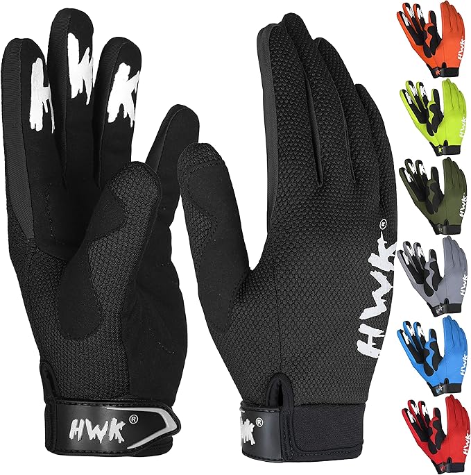 HWK Motorcycle Gloves for Men & Women Motocross Riding Driving Tactical Cycling Biker Moto Racing All-Purpose Gloves