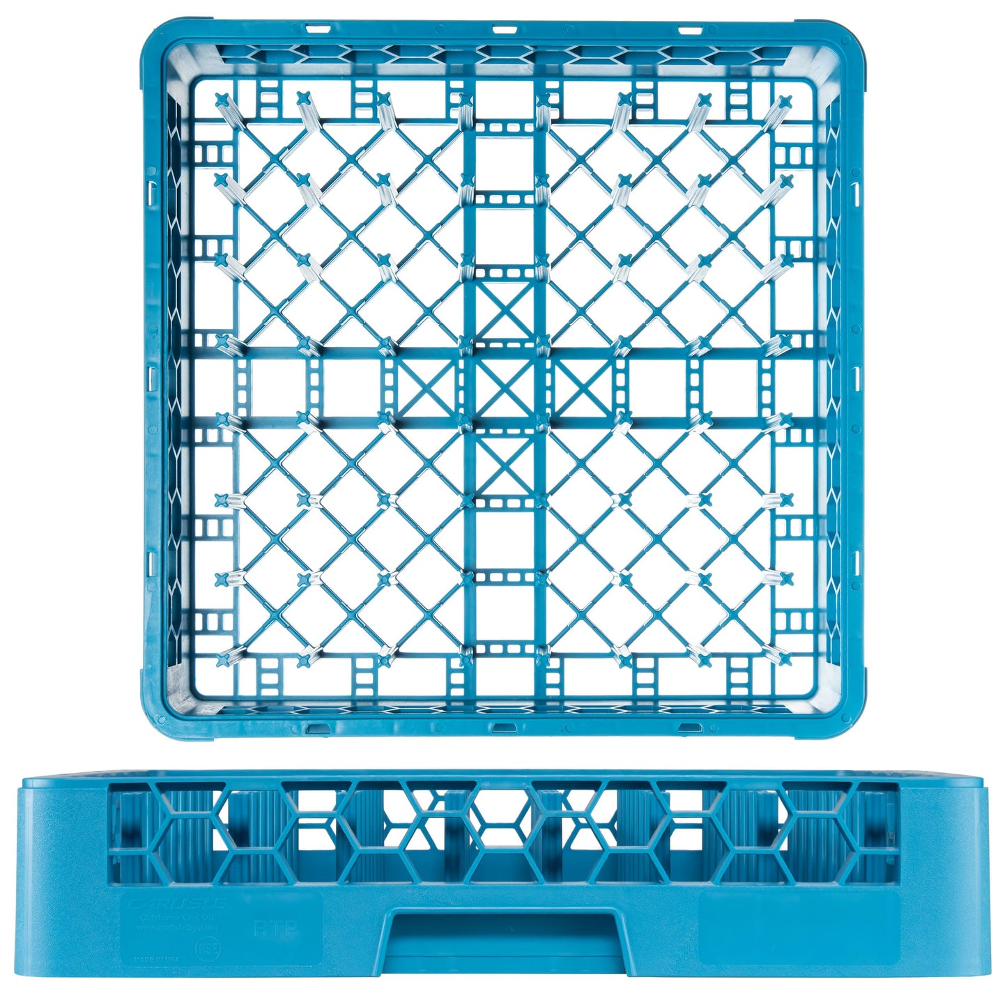 Carlisle FoodService Products OptiClean Peg Dish Rack for Commercial Washing Machines, Tall Peg Plate Rack, Blue (Pack of 6)
