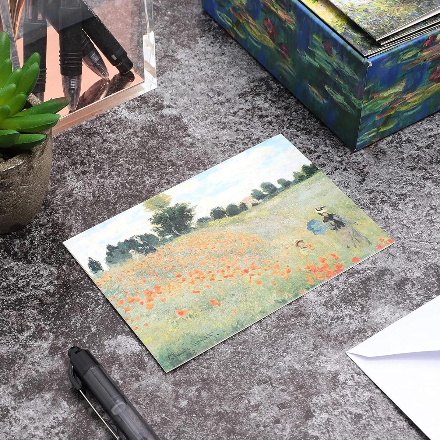 The Gifted Stationery Assorted All-Occasion Greeting Card Box - Monet-Inspired Art with Envelopes - Versatile Use & Birthday Cards - 6 Unique Designs - 36-Pack, 5 x 3.5 In