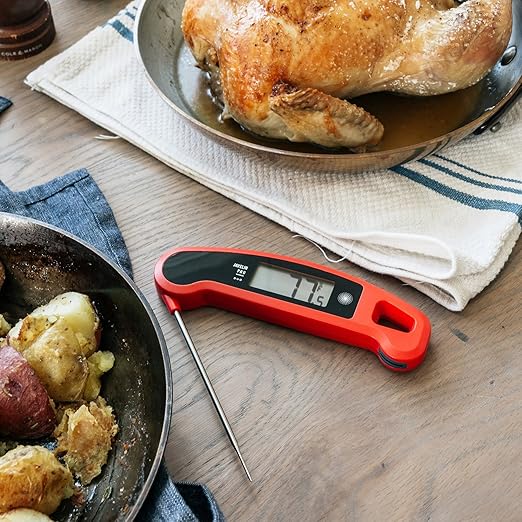 PX1D Javelin PRO Duo Ultra Fast Professional Digital Instant Read Meat Thermometer for Grill and Cooking, 4.5" Probe, Auto-Rotating Backlit Display, Splash Resistant – Sesame