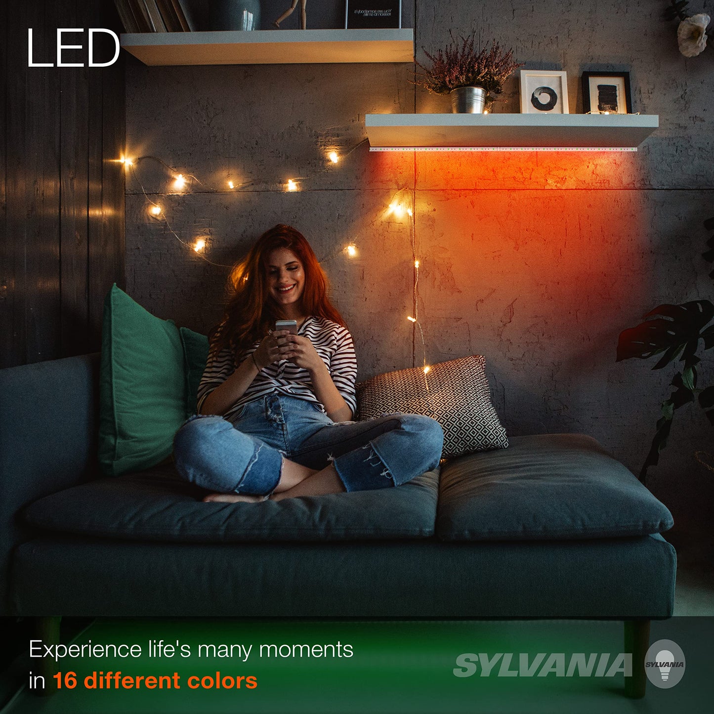 LEDVANCE SYLVANIA LED Mosaic Flexible Light Kit, 2ft RGBW Strips, Indoor Expansion Kit, Color + White, Model 65483